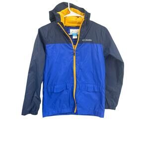 Columbia Wind Breaker Rain Blue Jacket Kids Medium